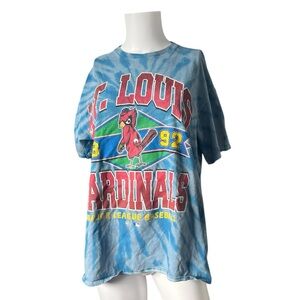47 Brand Retro Vintage Tubular St Louis Cardinals Tie Dye Tshirt Size Large L